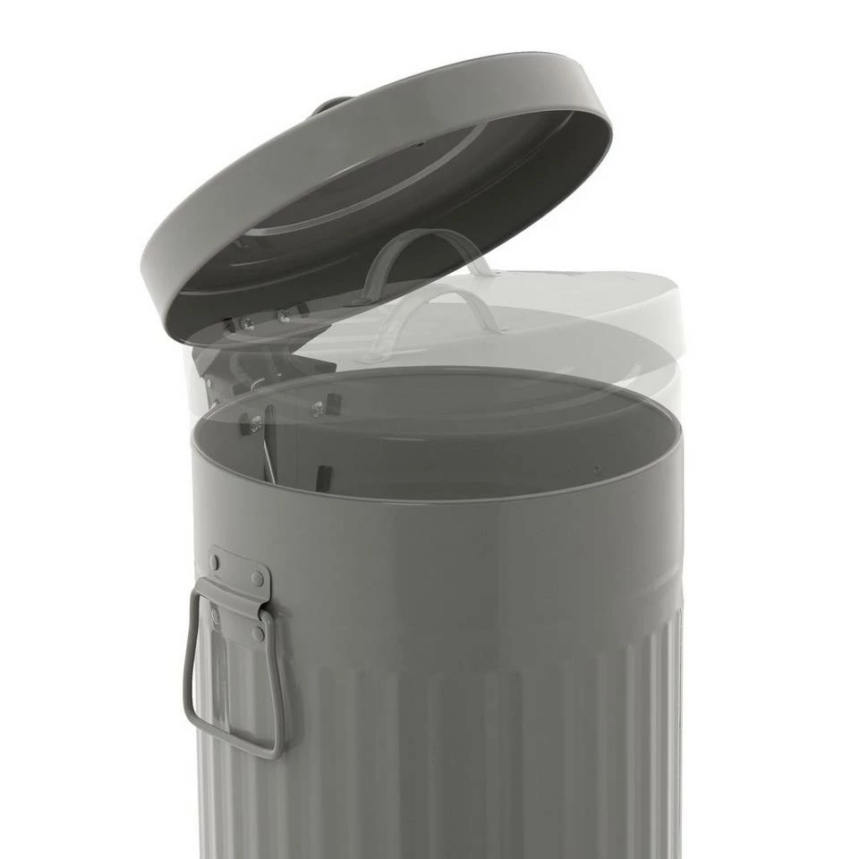 relaxdays Mülleimer »Treteimer Metall 12 Liter«, hellgrau Weiß Schwarz, Schwarz, Grau Schwarz 7 relaxdays Mülleimer »Treteimer Metall 12 Liter«, hellgrau Weiß Schwarz, Schwarz, Grau Schwarz – Bild 7