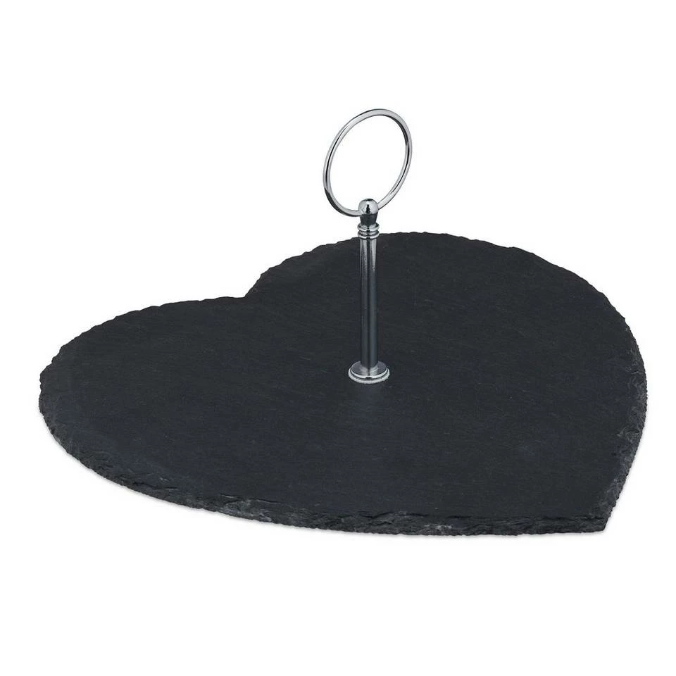 relaxdays Servierplatte »Schieferplatte Herzform«, Schiefer 9 relaxdays Servierplatte »Schieferplatte Herzform«, Schiefer – Bild 9