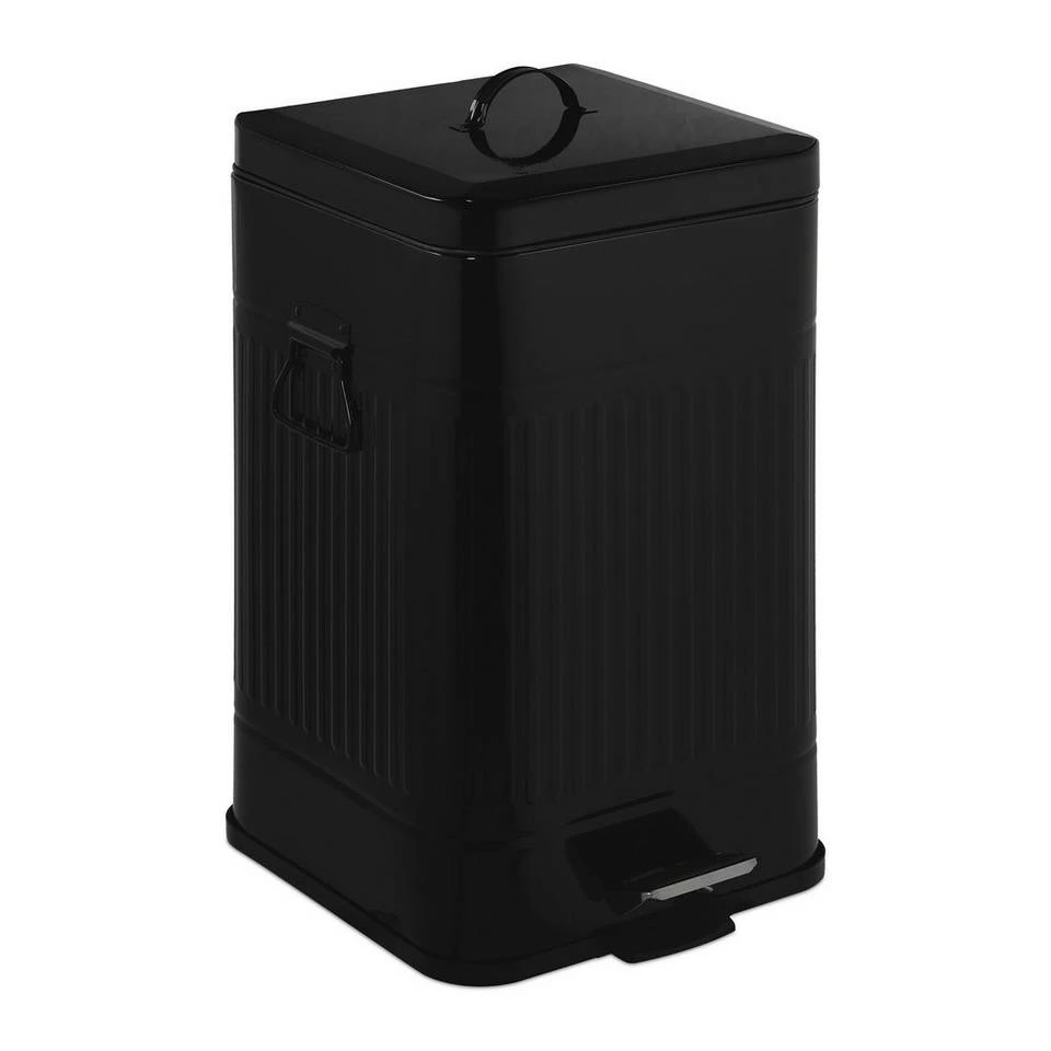 relaxdays Mülleimer »Retro Treteimer 20 Liter«, hellgrau Schwarz, Weiß Schwarz, Grau Schwarz 12 relaxdays Mülleimer »Retro Treteimer 20 Liter«, hellgrau Schwarz, Weiß Schwarz, Grau Schwarz – Bild 12