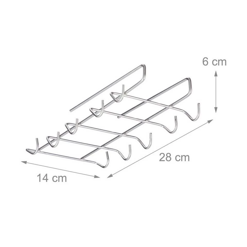 relaxdays Tasse »10 x Tassenhalter Schrankeinsatz«, Edelstahl 4 relaxdays Tasse »10 x Tassenhalter Schrankeinsatz«, Edelstahl – Bild 4