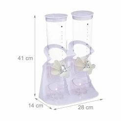 relaxdays Müslispender »Doppelter Müslispender«, Kunststoff, Weiß Schwarz Transparent Silber, Wei&szlig; Transparent Silber -Neuetischkultur Verkäufe 2022 05b7cb08 2f0c 517f bf38 8782a274d29c