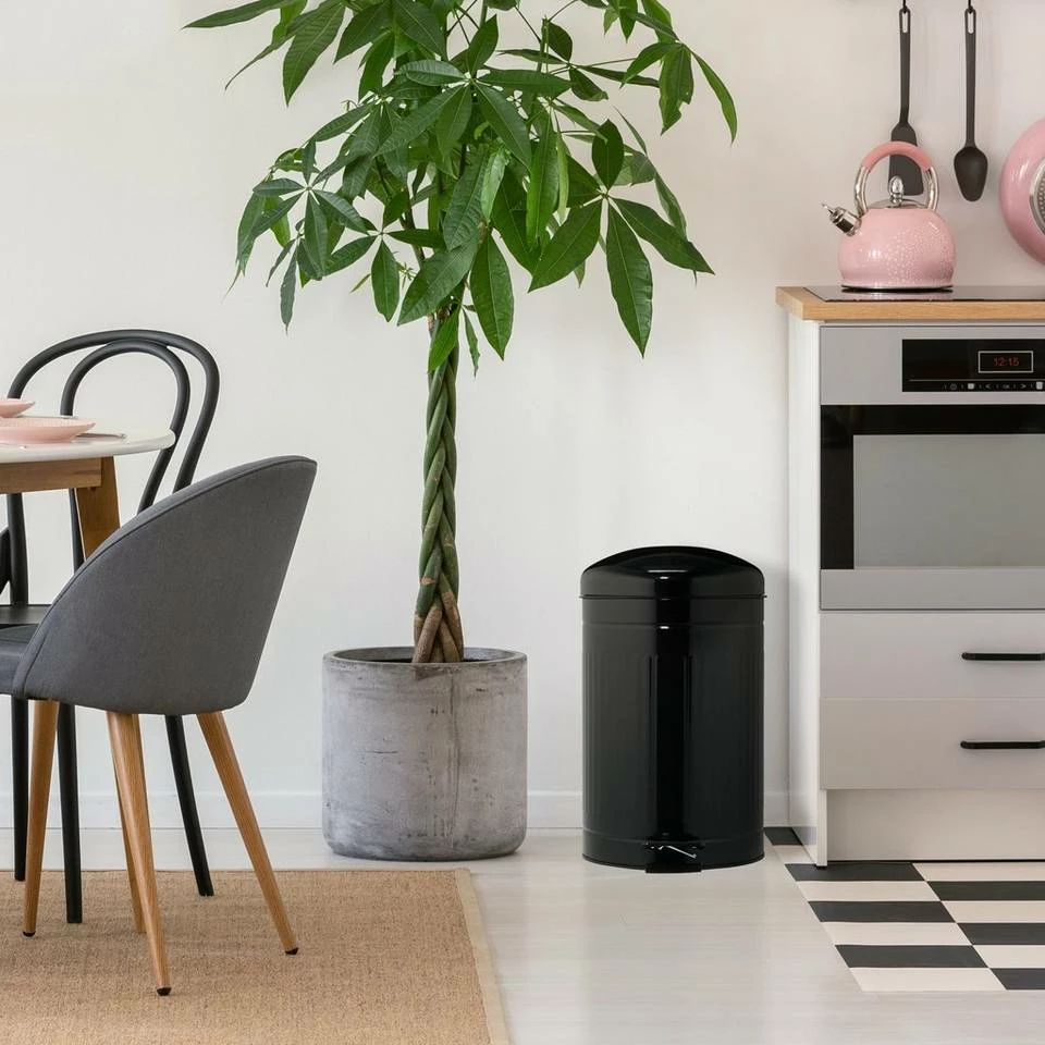 relaxdays Mülleimer »Mülleimer 12 L«, Weiß Grau Schwarz, Schwarz, Weiß Schwarz 3 relaxdays Mülleimer »Mülleimer 12 L«, Weiß Grau Schwarz, Schwarz, Weiß Schwarz – Bild 3