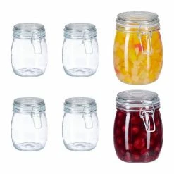 relaxdays Einmachglas »750 ml Einmachgläser im 6er Set«, Glas