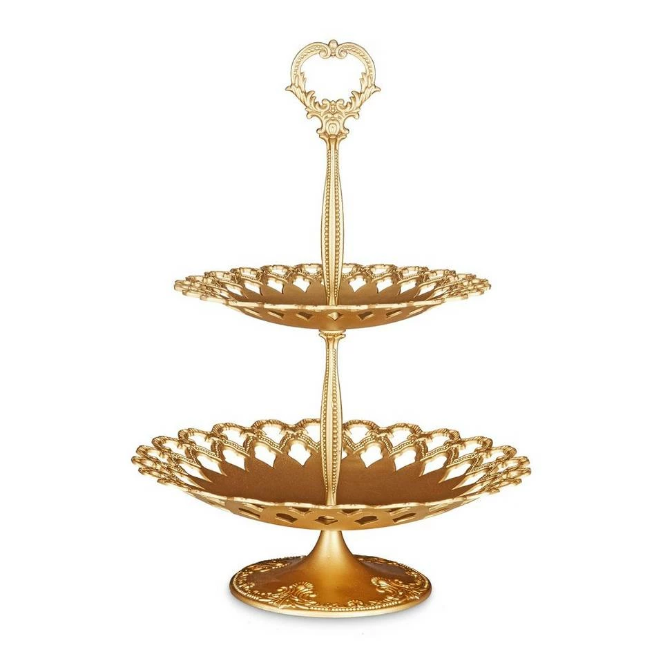 relaxdays Etagere »2 x Etagere Metall gold«, Aluminium 3 relaxdays Etagere »2 x Etagere Metall gold«, Aluminium – Bild 3