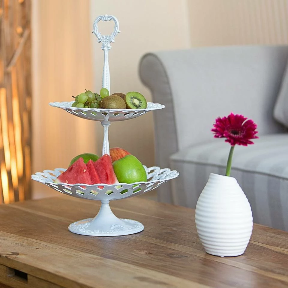 relaxdays Etagere »3 x Etagere Metall weiß«, Aluminium 2 relaxdays Etagere »3 x Etagere Metall weiß«, Aluminium – Bild 2