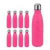 relaxdays Isolierflasche »9 x Trinkflasche Edelstahl pink«