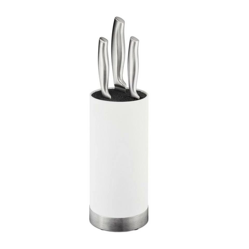 relaxdays Messerblock »Messerblock rund«, Weiß Weiß Schwarz Silber, Schwarz Silber 1 relaxdays Messerblock »Messerblock rund«, Weiß Weiß Schwarz Silber, Schwarz Silber