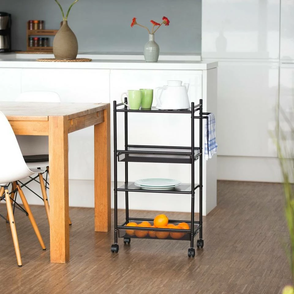 relaxdays Rollwagen »Rollregal schmal mit 4 Ablagen« 2 relaxdays Rollwagen »Rollregal schmal mit 4 Ablagen« – Bild 2