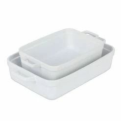 relaxdays Auflaufform »Keramik Auflaufform 2er Set«, Keramik