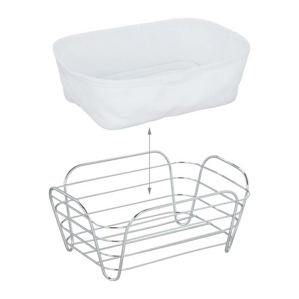 relaxdays Brotkorb »Brotkorb Metall mit Stoffeinsatz«, Eisen, Weiß Grau Weiß, Weiß Weiß, Schwarz Weiß 6 relaxdays Brotkorb »Brotkorb Metall mit Stoffeinsatz«, Eisen, Weiß Grau Weiß, Weiß Weiß, Schwarz Weiß – Bild 6