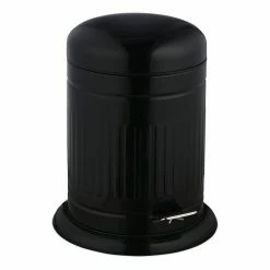 relaxdays Kosmetikeimer »Kosmetikeimer Bad 5 Liter«, Schwarz Weiß Schwarz Silber, Schwarz Silber, Grau Schwarz Silber