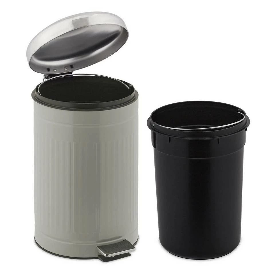 relaxdays Mülleimer »Mülleimer 12 Liter«, hellgrau Grau Silber Schwarz, Schwarz Silber, Weiß Silber Schwarz 6 relaxdays Mülleimer »Mülleimer 12 Liter«, hellgrau Grau Silber Schwarz, Schwarz Silber, Weiß Silber Schwarz – Bild 6