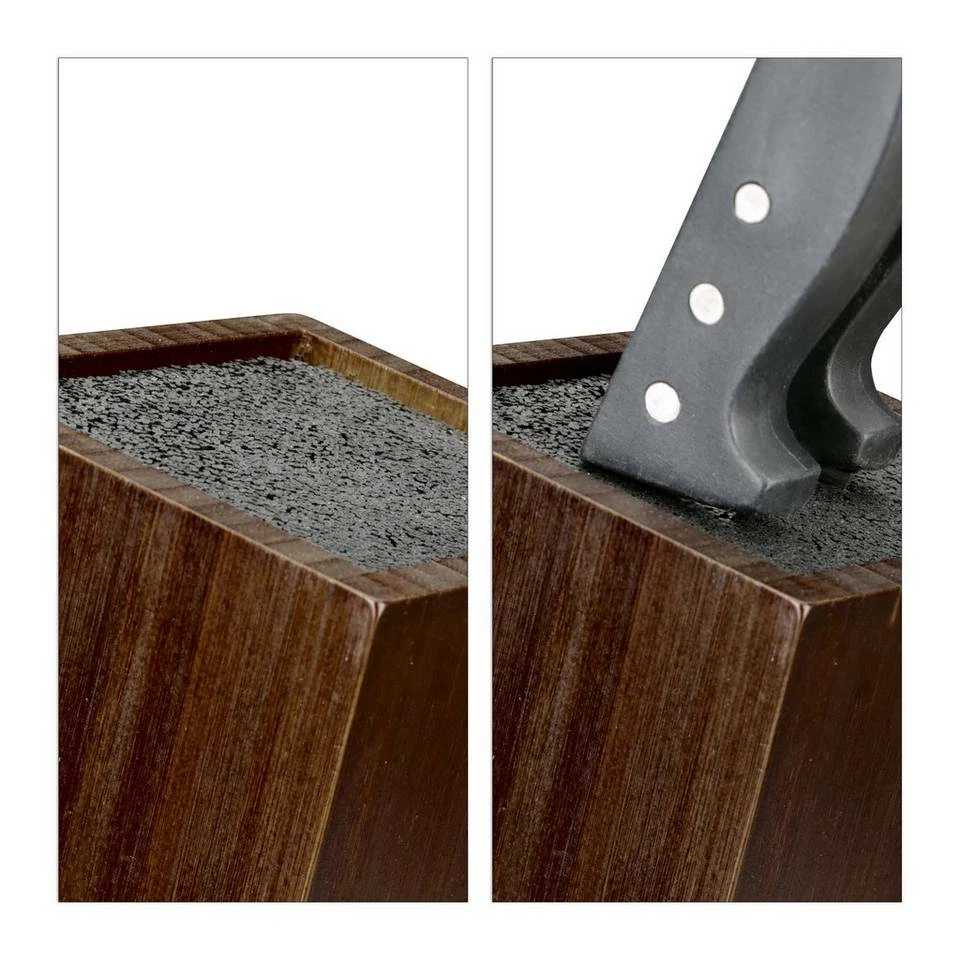 relaxdays Messerblock »Dunkelbrauner Messerblock mit Borsten« 6 relaxdays Messerblock »Dunkelbrauner Messerblock mit Borsten« – Bild 6