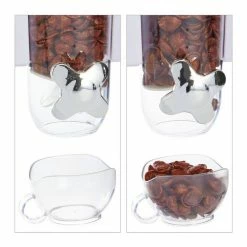 relaxdays Müslispender »Müslispender zur Wandmontage 1,7 l«, Kunststoff, Weiß Transparent Wei&szlig; Silber, Transparent Schwarz Silber -Neuetischkultur Verkäufe 2022 12767425 37c5 5b24 b198 7b306a188512