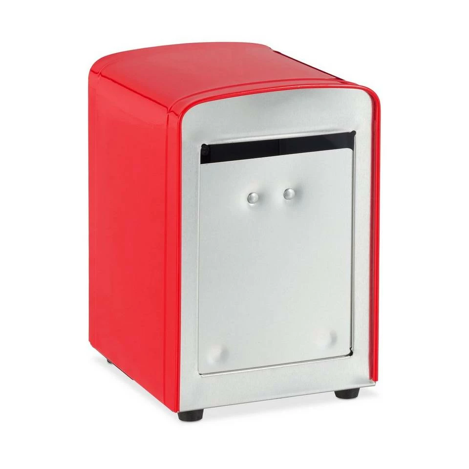 relaxdays Serviettenhalter »2 x Serviettenspender Retro rot«, Stahl 9 relaxdays Serviettenhalter »2 x Serviettenspender Retro rot«, Stahl – Bild 9