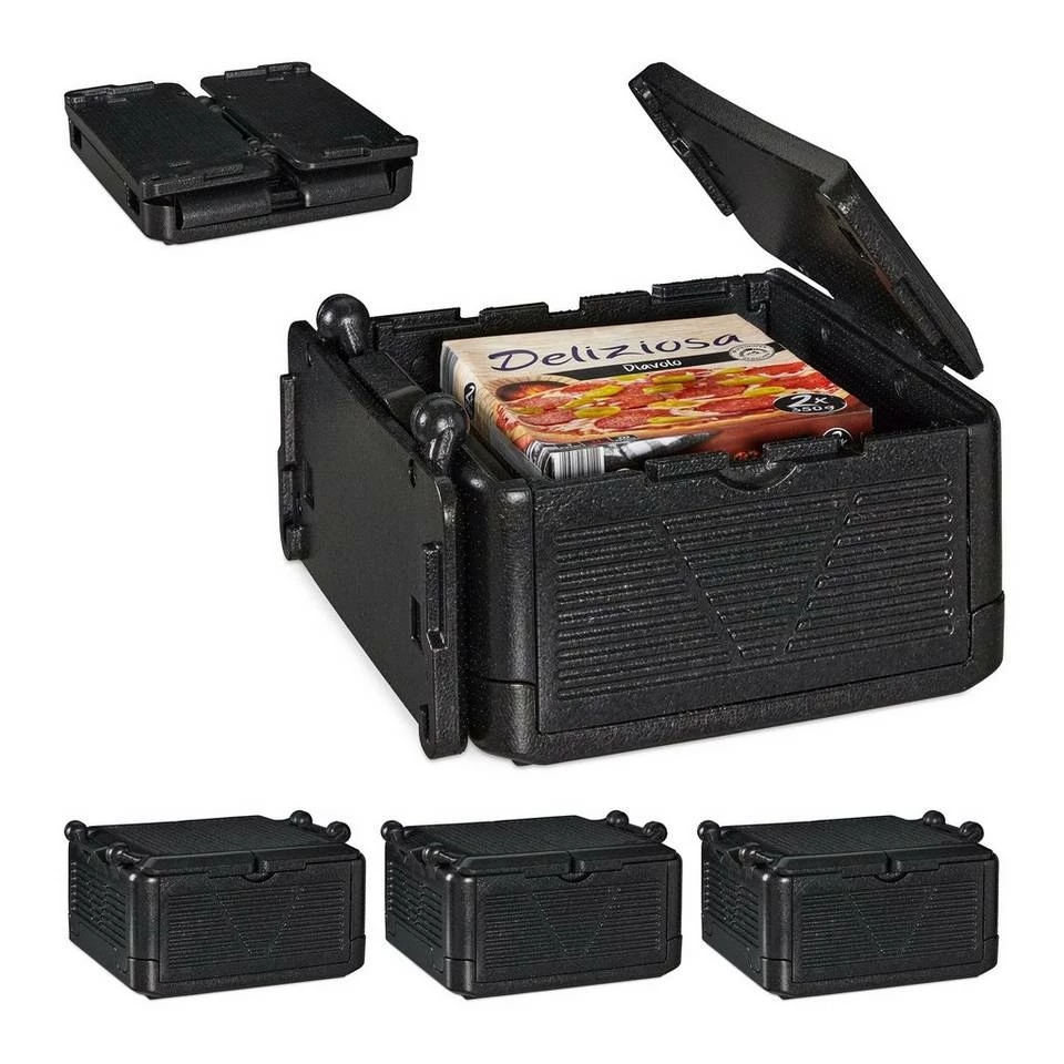 relaxdays Thermobehälter »4 x Thermobox für Essen 24 L«, Schaumstoff 1 relaxdays Thermobehälter »4 x Thermobox für Essen 24 L«, Schaumstoff