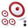 relaxdays Topfdeckel »4x Universal Topfdeckel 22-26 cm rot«