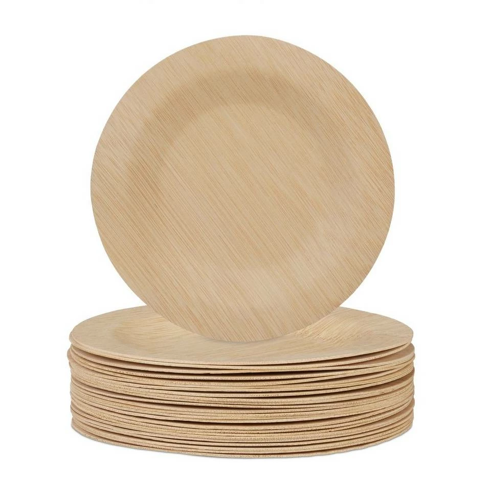 relaxdays Einwegteller »25 x Bambus Teller rund 18 cm« 1 relaxdays Einwegteller »25 x Bambus Teller rund 18 cm«