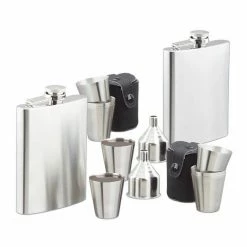 relaxdays Flachmann »14 tlg. Flachmann Set Edelstahl«