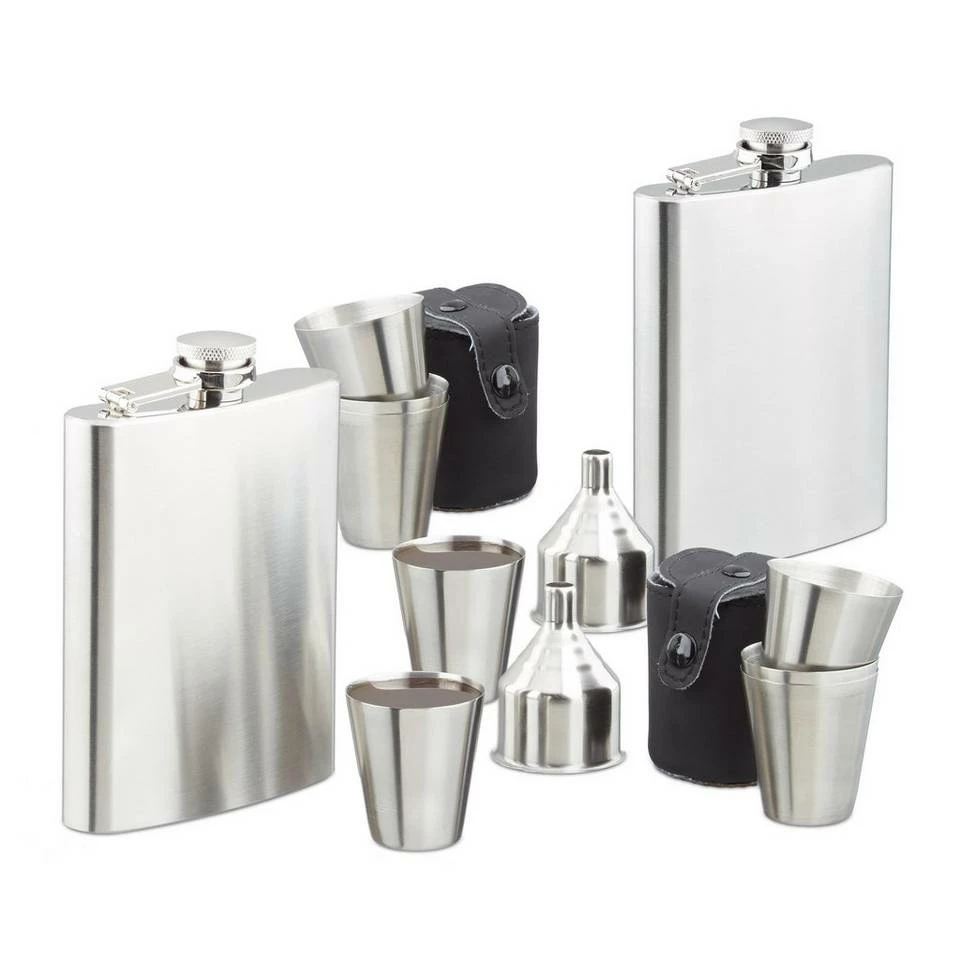 relaxdays Flachmann »14 tlg. Flachmann Set Edelstahl« 1 relaxdays Flachmann »14 tlg. Flachmann Set Edelstahl«