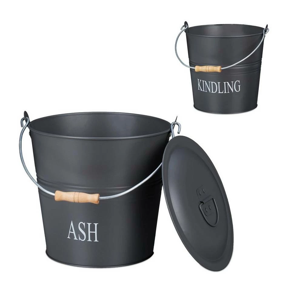 relaxdays Aschekasten »Ascheeimer Set« 1 relaxdays Aschekasten »Ascheeimer Set«