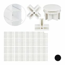 relaxdays Steckregal »640 x Verbindungsstück Steckregal weiß«