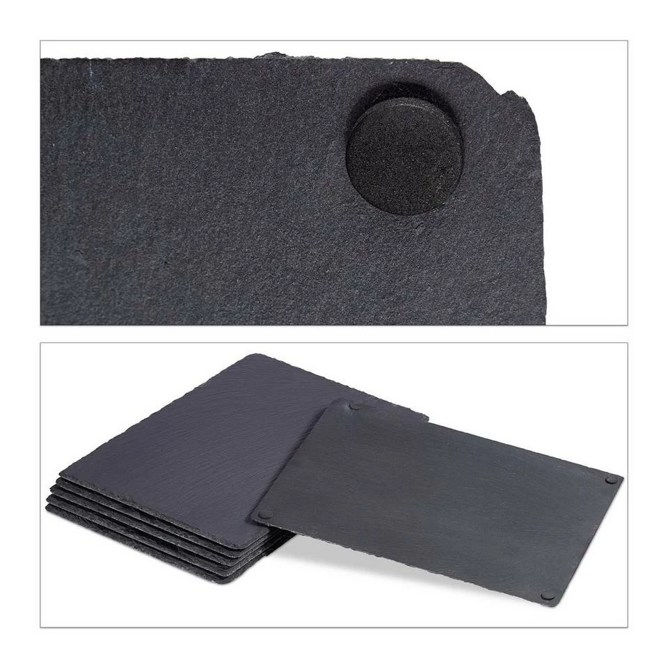relaxdays Servierplatte »24 x Schieferplatte 30x40 cm«, Schiefer 6 relaxdays Servierplatte »24 x Schieferplatte 30x40 cm«, Schiefer – Bild 6