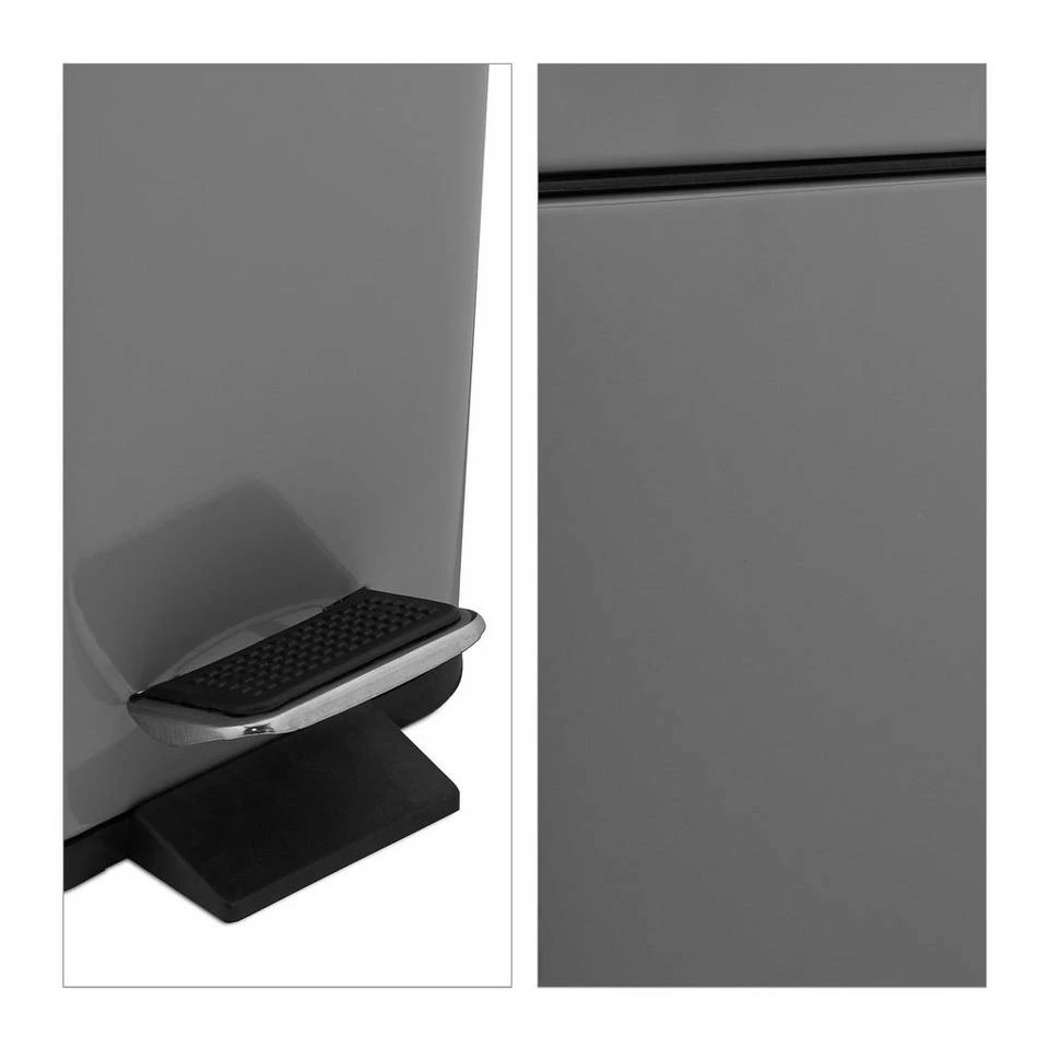 relaxdays Kosmetikeimer »Kosmetikeimer 5 L mit Absenkautomatik«, hellgrau Schwarz Silber, Weiß Silber, Grau Silber 9 relaxdays Kosmetikeimer »Kosmetikeimer 5 L mit Absenkautomatik«, hellgrau Schwarz Silber, Weiß Silber, Grau Silber – Bild 9