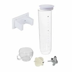 relaxdays Müslispender »Müslispender zur Wandmontage 1,7 l«, Kunststoff, Weiß Transparent Wei&szlig; Silber, Transparent Schwarz Silber -Neuetischkultur Verkäufe 2022 1bc9c354 3241 59c0 97f7 7bd34ff5e7be