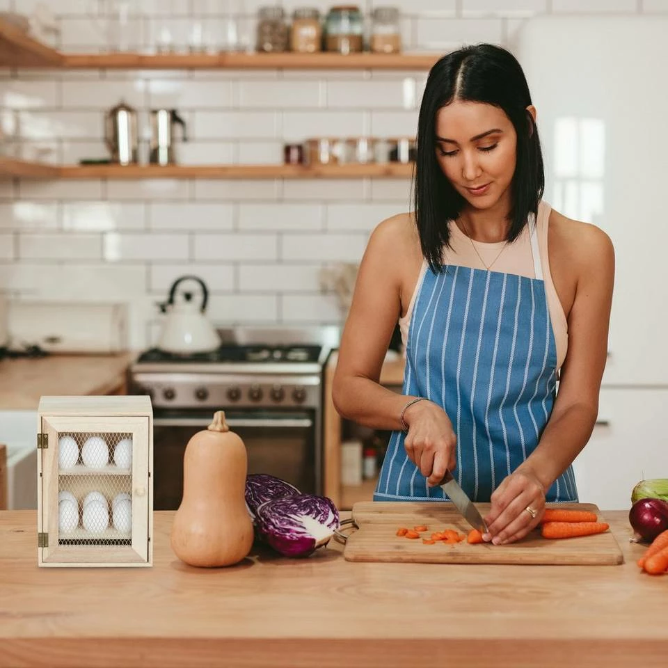 relaxdays Back-Set »Holz Eierschrank«, Natur Grau, Weiß, Beige 2 relaxdays Back-Set »Holz Eierschrank«, Natur Grau, Weiß, Beige – Bild 2