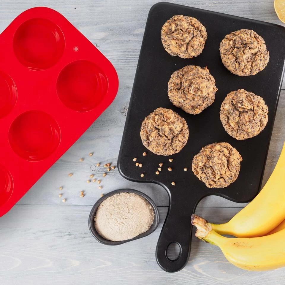 relaxdays Muffinplatten »4 x 6er Muffinform aus Silikon«, Silikon 2 relaxdays Muffinplatten »4 x 6er Muffinform aus Silikon«, Silikon – Bild 2