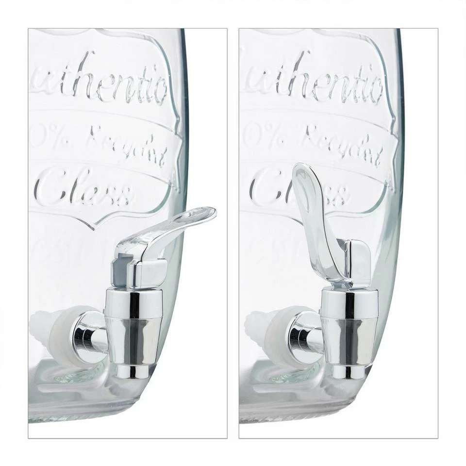 relaxdays Getränkespender Getränkespender Set mit Gläsern 8 relaxdays Getränkespender Getränkespender Set mit Gläsern – Bild 8