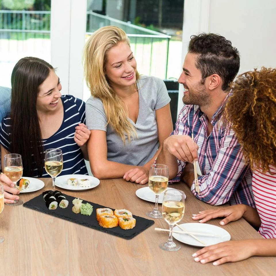 relaxdays Servierplatte »24 x Schieferplatte 30x10 cm«, Schiefer 2 relaxdays Servierplatte »24 x Schieferplatte 30x10 cm«, Schiefer – Bild 2