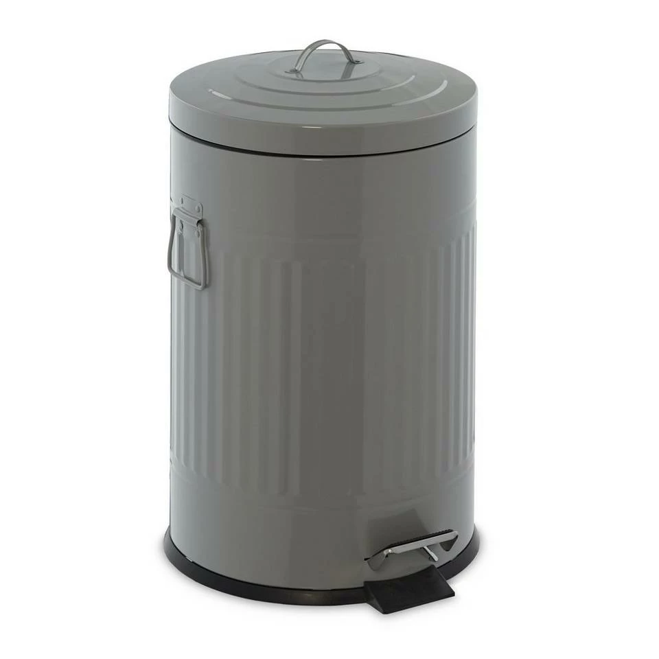 relaxdays Mülleimer »Treteimer Metall 20 Liter«, hellgrau Grau Schwarz, Schwarz, Weiß Schwarz 1 relaxdays Mülleimer »Treteimer Metall 20 Liter«, hellgrau Grau Schwarz, Schwarz, Weiß Schwarz