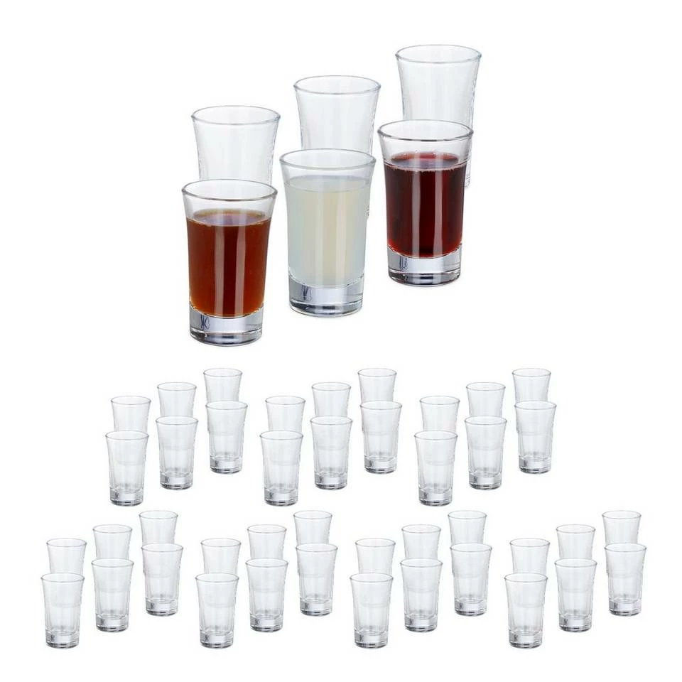 relaxdays Schnapsglas »48 x Schnapsgläser 4cl«, Glas 1 relaxdays Schnapsglas »48 x Schnapsgläser 4cl«, Glas