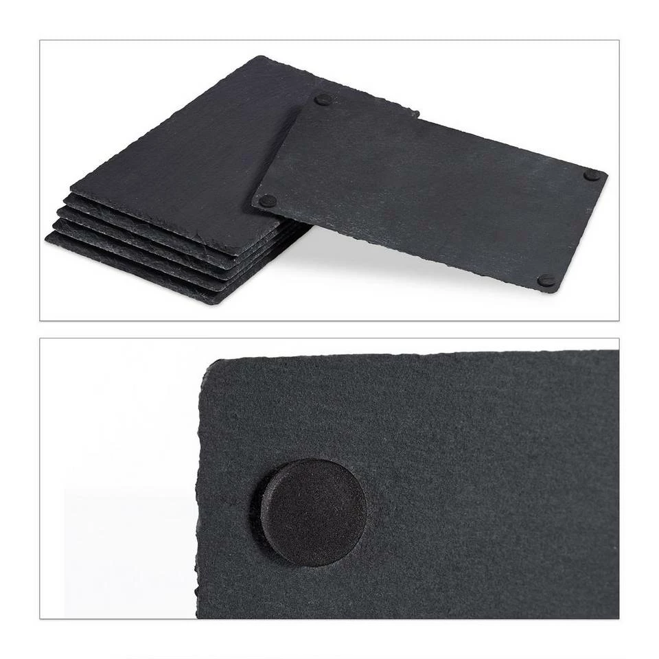 relaxdays Servierplatte »12 x Schieferplatte rechteckig«, Schiefer 6 relaxdays Servierplatte »12 x Schieferplatte rechteckig«, Schiefer – Bild 6