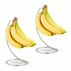 relaxdays Obstschale »2 x Bananenhalter mit Haken«, Eisen