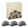 relaxdays Serviettenhalter »4 x Serviettenhalter Gusseisen Blume«, Gusseisen