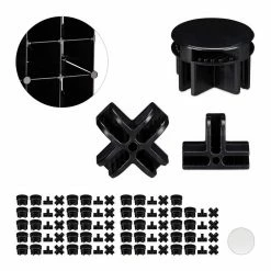 relaxdays Steckregal »80 x Verbindungsstück Steckregal schwarz«