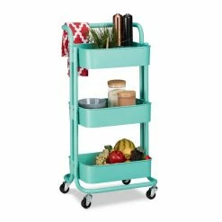 relaxdays Rollwagen »Rollwagen mit 3 Etagen«, Schwarz Schwarz Schwarz, T&uuml;rkis Schwarz, Wei&szlig; Schwarz -Neuetischkultur Verkäufe 2022 279d0a87 94ef 5840 9f91 04ac7a44ed59