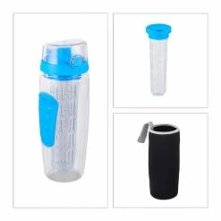 relaxdays Trinkflasche »Trinkflasche mit Obsteinsatz«, Blau Transparent Gr&uuml;n Schwarz, Transparent Schwarz, Transparent Blau Schwarz, Transparent Pink Schwarz -Neuetischkultur Verkäufe 2022 2877f467 4eac 5277 b480 da712ea397b4