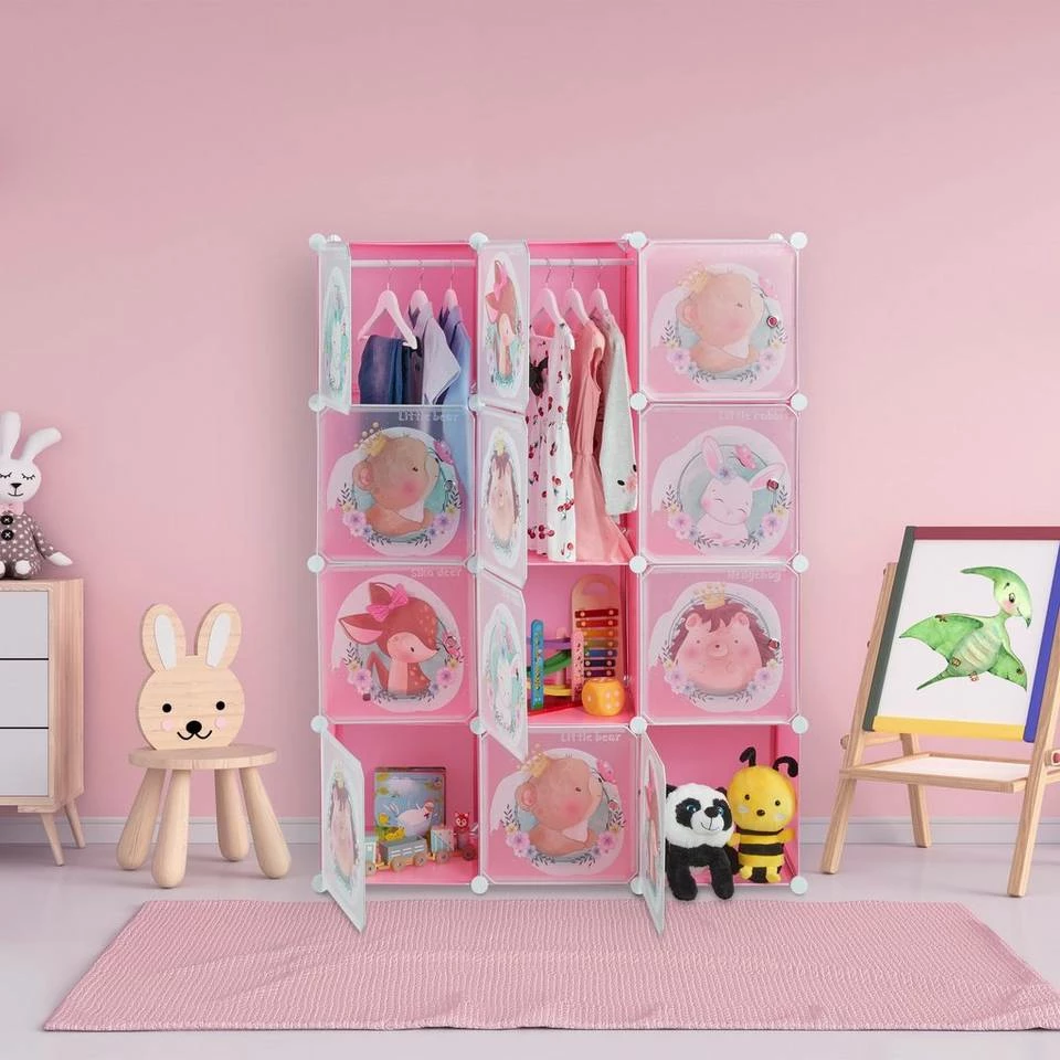 relaxdays Steckregal »Kinder Steckregal mit Kleiderstangen« 2 relaxdays Steckregal »Kinder Steckregal mit Kleiderstangen« – Bild 2