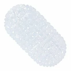 relaxdays Antirutschmatte »1 x Badewanneneinlage Steinoptik weiß«