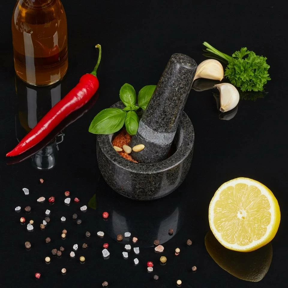 relaxdays Mörser »Granit Mörser mit Stößel klein« 3 relaxdays Mörser »Granit Mörser mit Stößel klein« – Bild 3