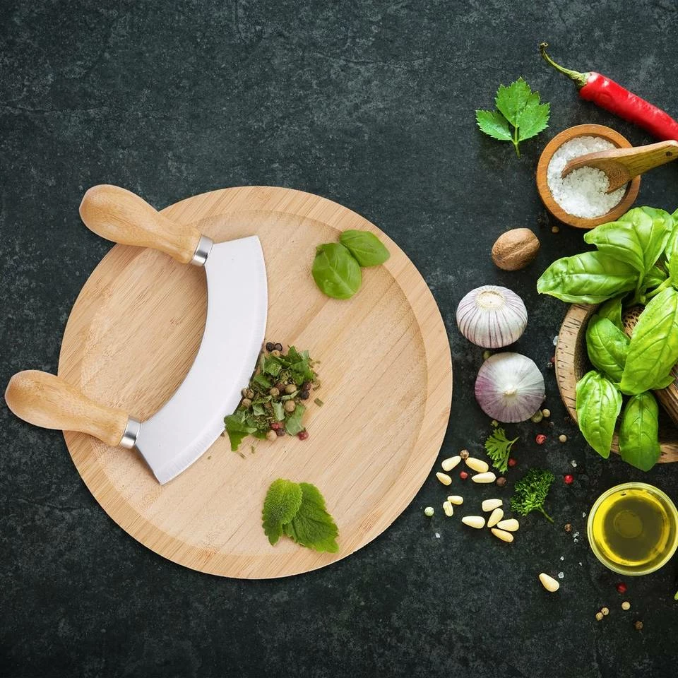 relaxdays Wiegemesser »Wiegemesser mit Brett« 2 relaxdays Wiegemesser »Wiegemesser mit Brett« – Bild 2