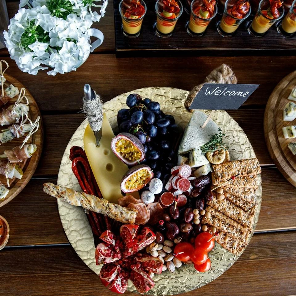 relaxdays Servierteller »Goldener Servierteller«, Glas 5 relaxdays Servierteller »Goldener Servierteller«, Glas – Bild 5