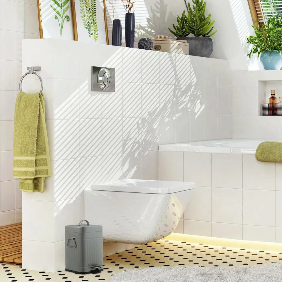 relaxdays Kosmetikeimer »Kosmetikeimer eckig 3 Liter«, hellgrau Grau Schwarz, Schwarz, Weiß Schwarz 2 relaxdays Kosmetikeimer »Kosmetikeimer eckig 3 Liter«, hellgrau Grau Schwarz, Schwarz, Weiß Schwarz – Bild 2