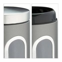 relaxdays Vorratsdose »Vorratsdose mit Sichtfenster«, Eisen, Grau Rot Silber Transparent, Wei&szlig; Silber Transparent, Schwarz Silber Transparent, Grau Silber Transparent -Neuetischkultur Verkäufe 2022 3095e4f9 ed2a 5674 8c57 7d7b9bcc8f39