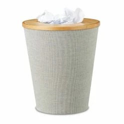 relaxdays Papierkorb »Abfallkorb Bambus rund«