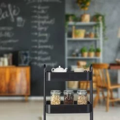 relaxdays Rollwagen »Rollwagen mit 3 Etagen«, Weiß Wei&szlig;, Schwarz -Neuetischkultur Verkäufe 2022 3282191a 7b88 5350 85d3 1e72d130b6b0